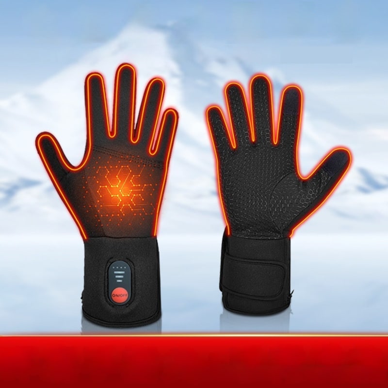 Rechargeable Heated Gloves with Touchscreen Fingertips for Winter Biking and Cold Weather Work - Image 6