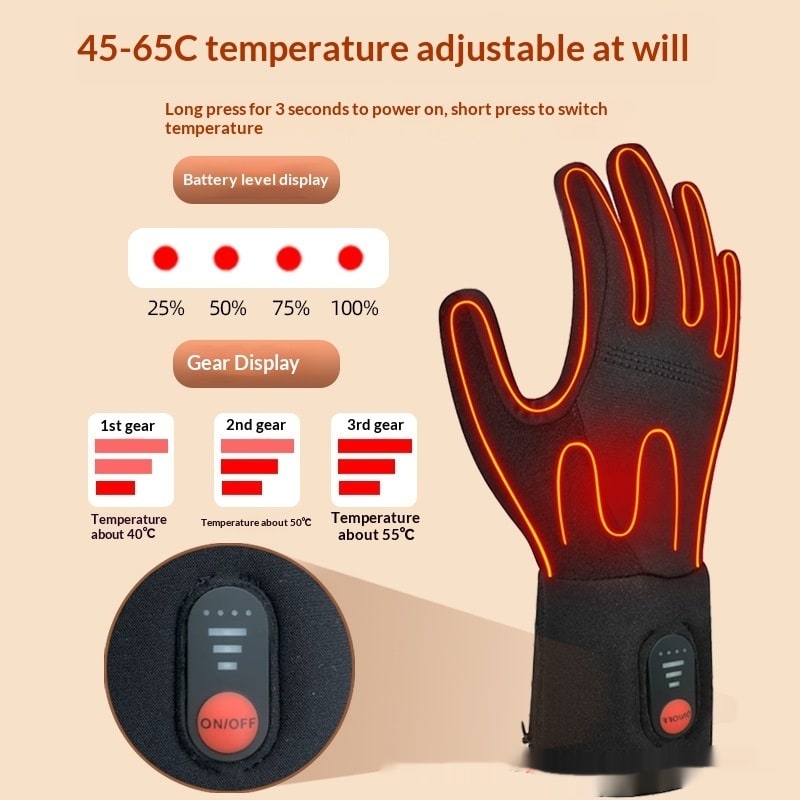 Rechargeable Heated Gloves with Touchscreen Fingertips for Winter Biking and Cold Weather Work - Image 7