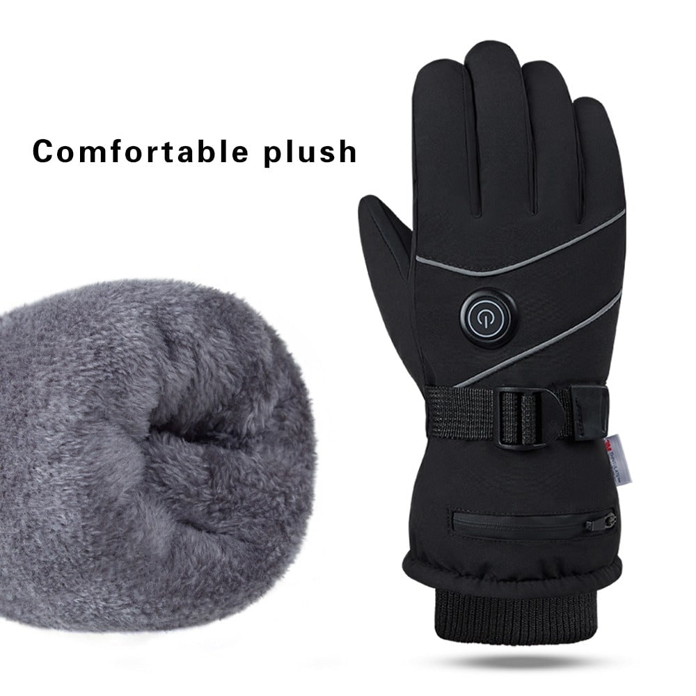 Rechargeable Heated Gloves with Waterproof Battery Power 3 Heat Levels and Touchscreen Fingertips - Image 6