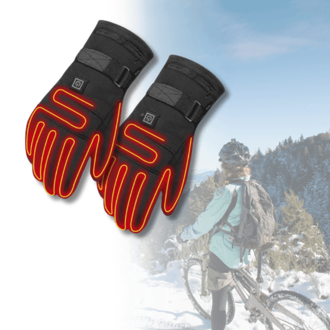 Rechargeable Heated Winter Snow Ski Gloves with Touchscreen Fingertips and Battery Packs - Image 1