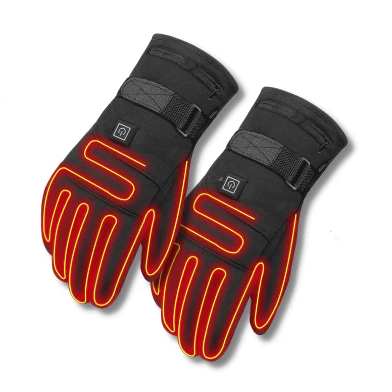 Rechargeable Heated Winter Snow Ski Gloves with Touchscreen Fingertips and Battery Packs - Image 2