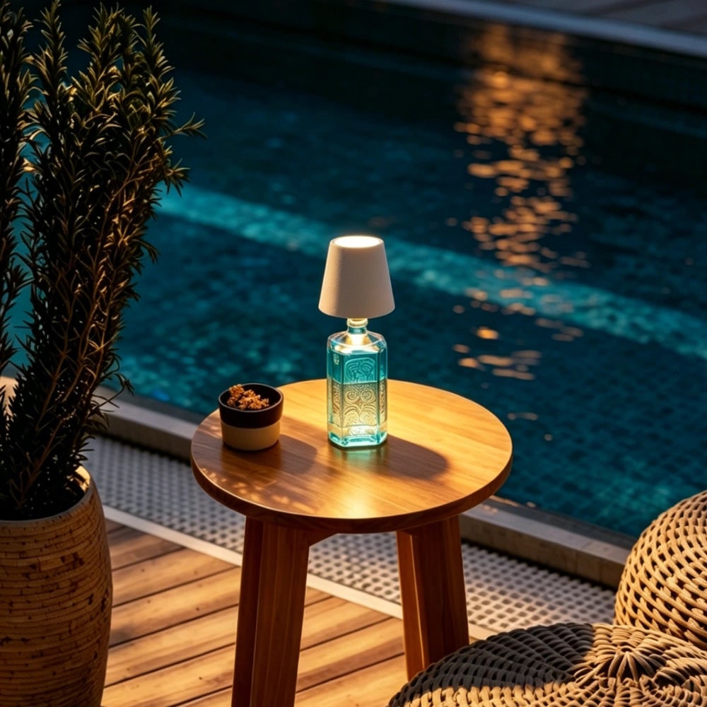 Rechargeable LED Bottle Lamp Warm White Cordless Portable Wireless Mini Usb - Image 15