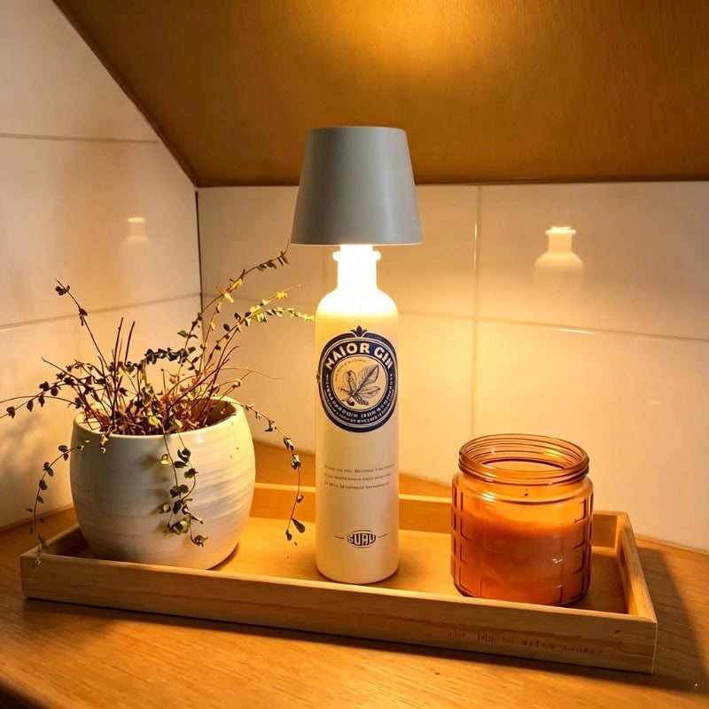 Rechargeable LED Bottle Lamp Warm White Cordless Portable Wireless Mini Usb - Image 19
