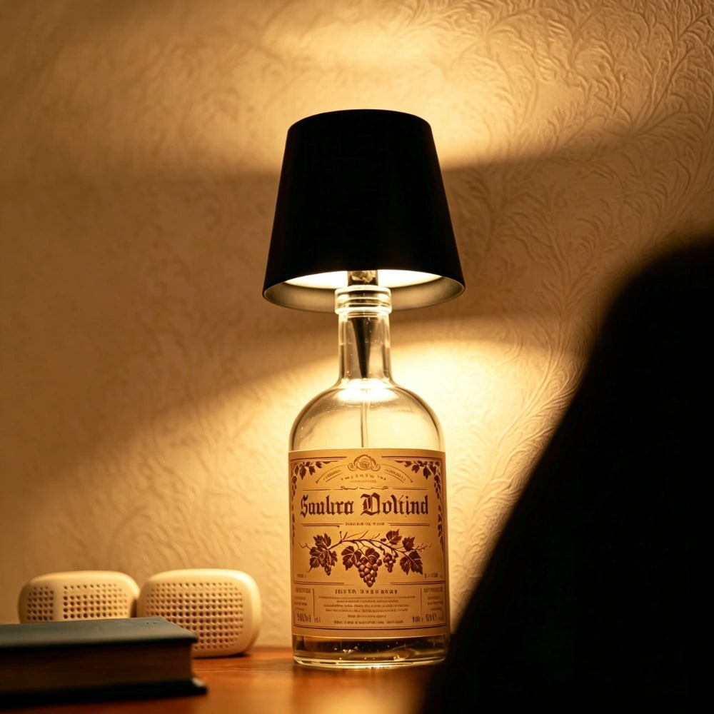 Rechargeable LED Bottle Lamp Warm White Cordless Portable Wireless Mini Usb - Image 4