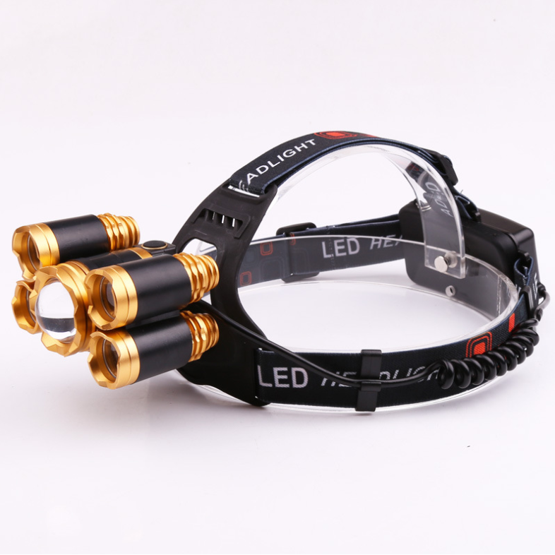 Rechargeable LED Headlamp with Red Light and Adjustable Elastic Strap for Work Hard Hat - Image 2