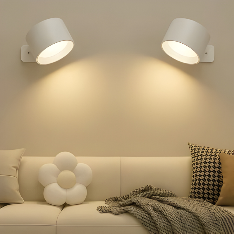 Rechargeable Wall Sconce and Modern Lamp with 360° Rotating Magnetic Head and Remote Control - Image 1
