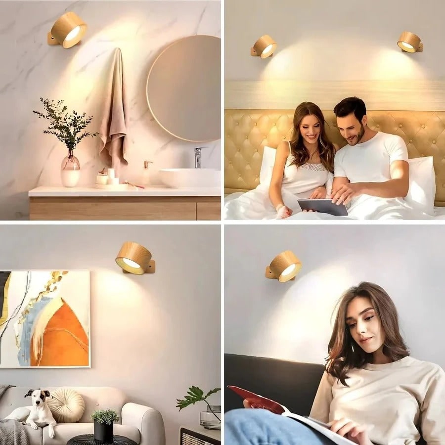 Rechargeable Wall Sconce and Modern Lamp with 360° Rotating Magnetic Head and Remote Control - Image 15