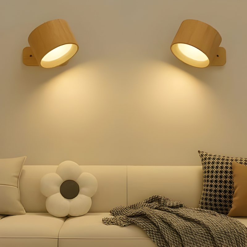 Rechargeable Wall Sconce and Modern Lamp with 360° Rotating Magnetic Head and Remote Control - Image 3