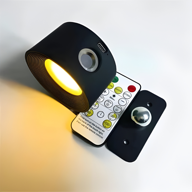 Rechargeable Wall Sconce and Modern Lamp with 360° Rotating Magnetic Head and Remote Control - Image 4