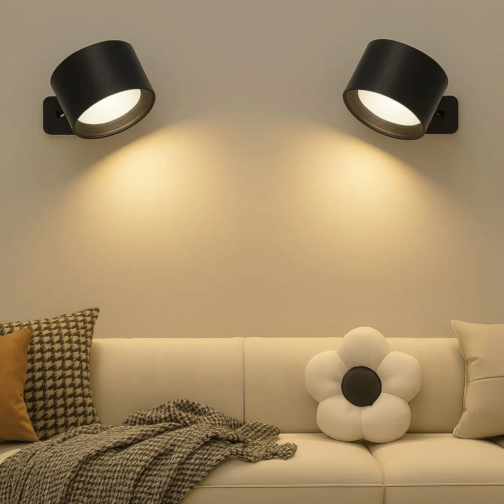 Rechargeable Wall Sconce with 360° Rotation Magnetic Head and Wireless LED Lighting - Image 2