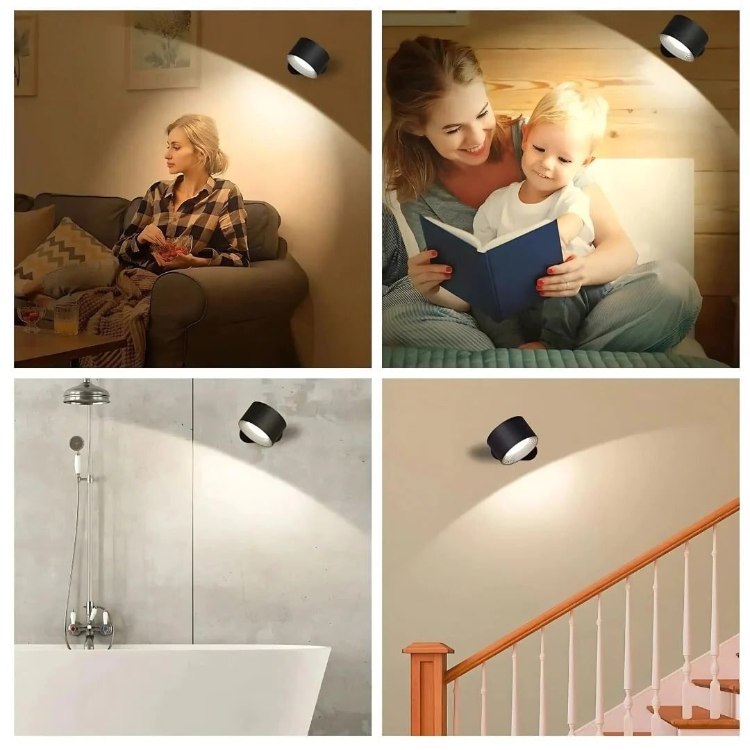 Rechargeable Wall Sconce with 360° Rotation Magnetic Head and Wireless LED Lighting - Image 6