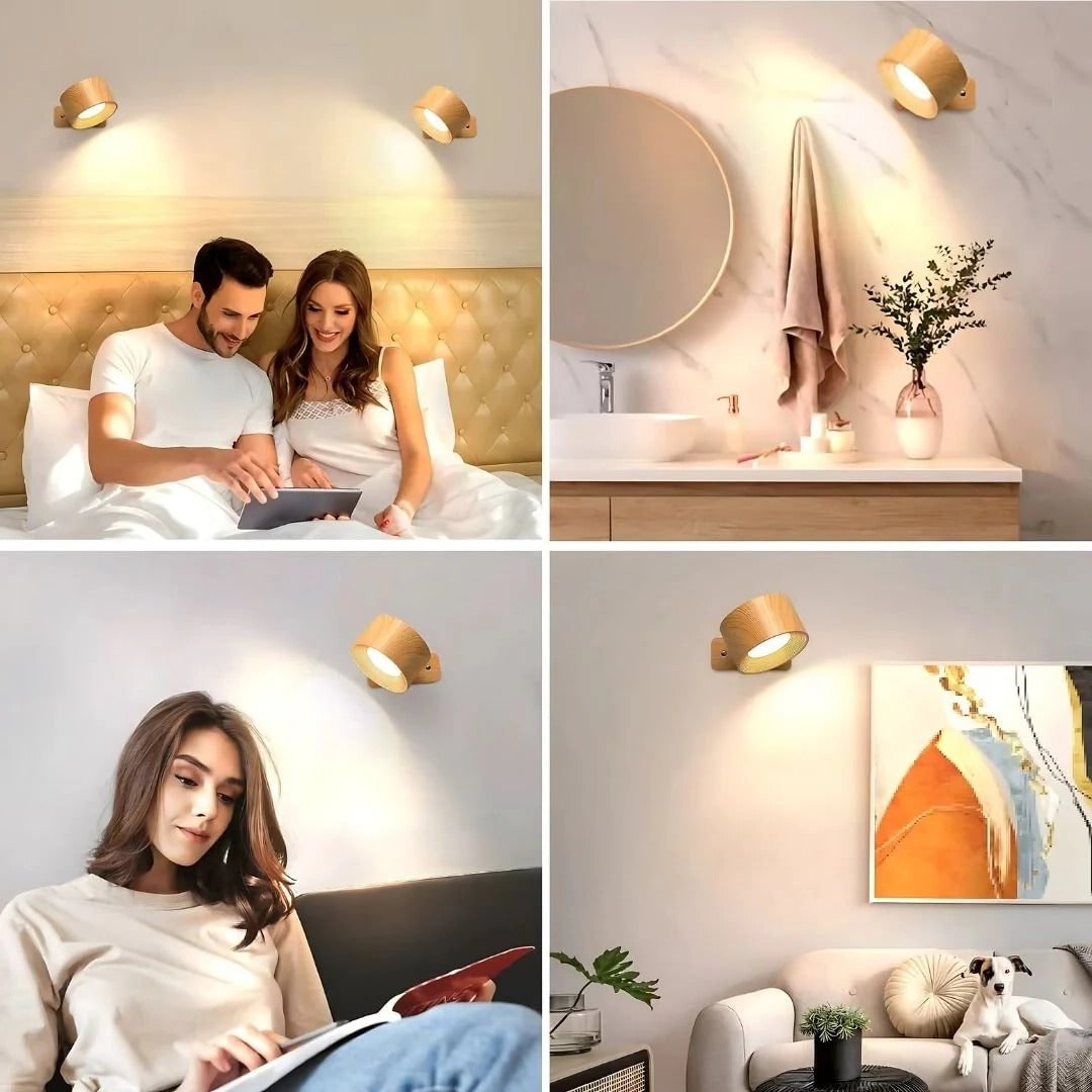 Rechargeable Wall Sconce with 360° Rotation Magnetic Head and Wireless LED Lighting - Image 7