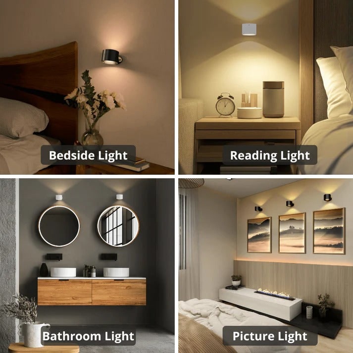 Rechargeable Wall Sconce with Battery Operated Modern Lighting Magnetic Rotation and Remote Control - Image 10
