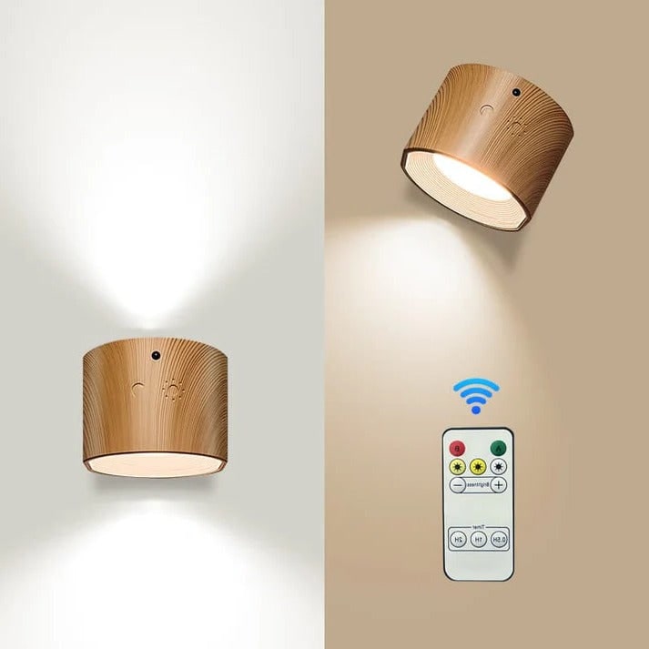 Rechargeable Wall Sconce with Battery Operated Modern Lighting Magnetic Rotation and Remote Control - Image 3
