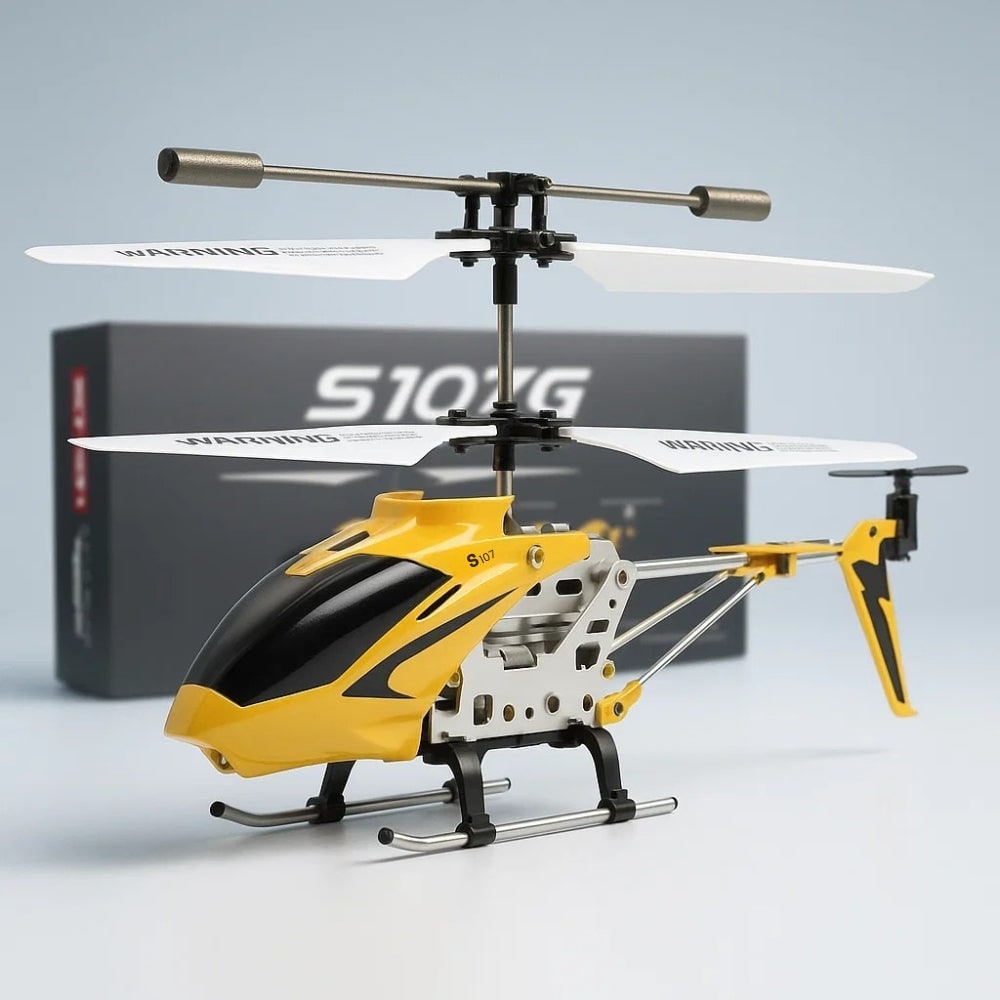 Remote Control Helicopter with Dual Rotors Metal Frame and Crash-Resistant Design for Indoor Flight - Image 1