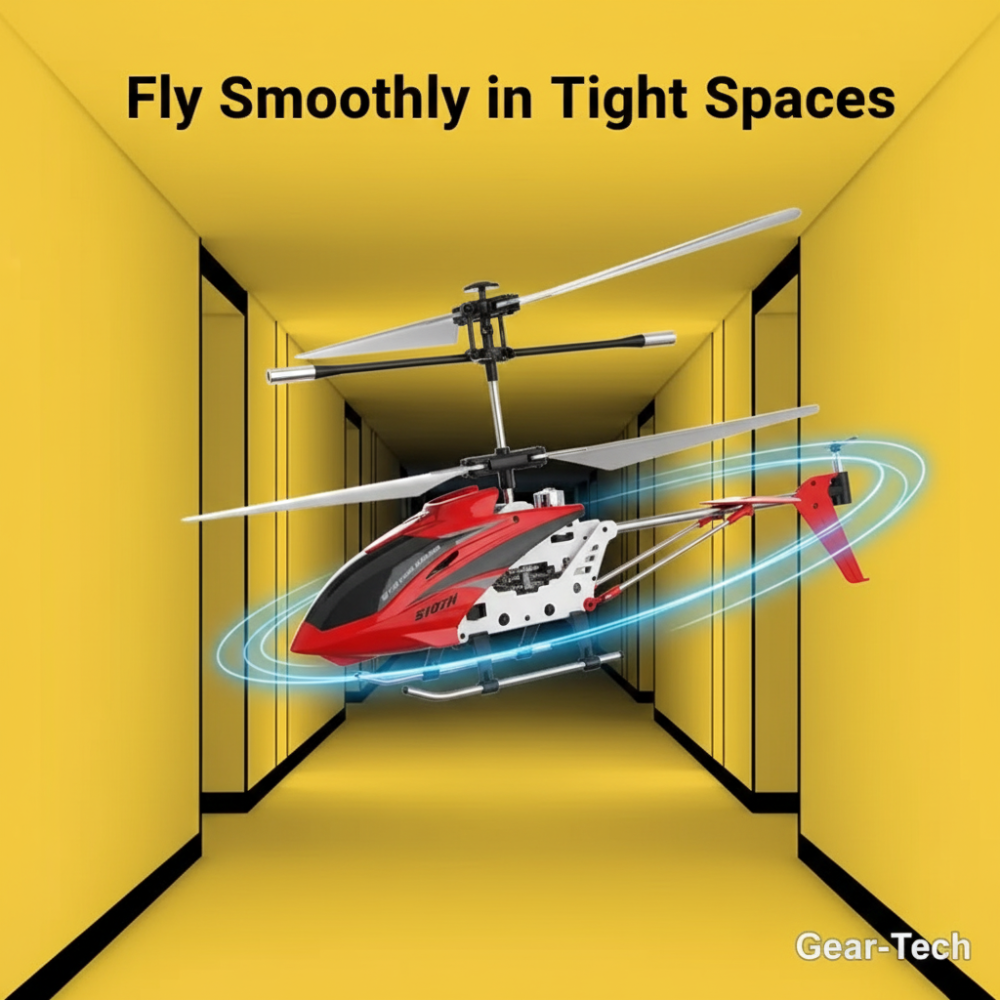Remote Control Helicopter with Dual Rotors Metal Frame and Crash-Resistant Design for Indoor Flight - Image 11