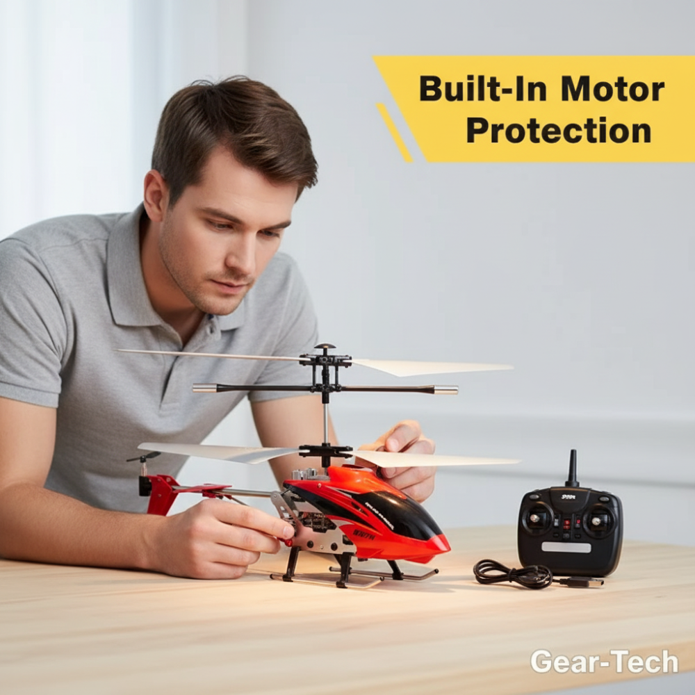 Remote Control Helicopter with Dual Rotors Metal Frame and Crash-Resistant Design for Indoor Flight - Image 14