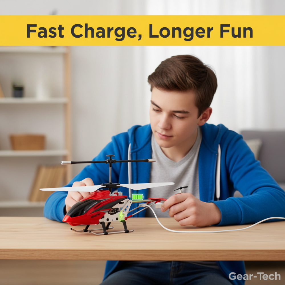 Remote Control Helicopter with Dual Rotors Metal Frame and Crash-Resistant Design for Indoor Flight - Image 17