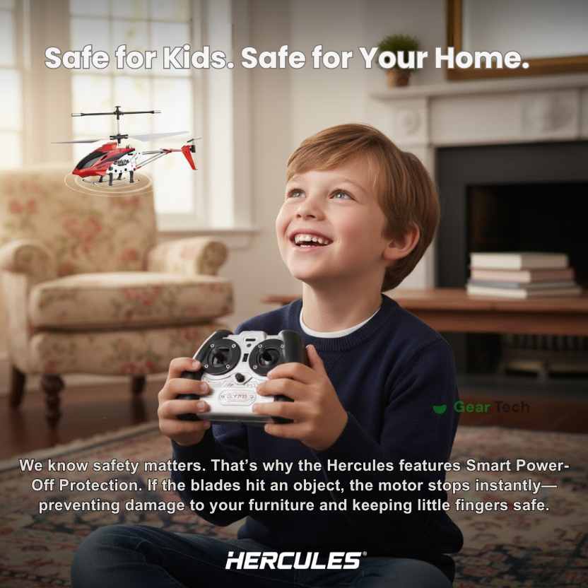 Remote Control Helicopter with Dual Rotors Metal Frame and Crash-Resistant Design for Indoor Flight - Image 4