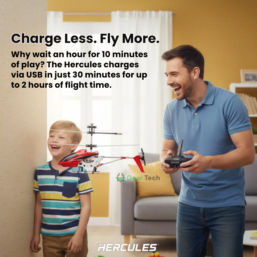 Remote Control Helicopter with Dual Rotors Metal Frame and Crash-Resistant Design for Indoor Flight - Image 5