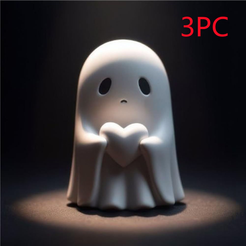 Resin Ghost Figurine Decor with Standing Base for Halloween Home Shelf Decorations Statue - Image 10