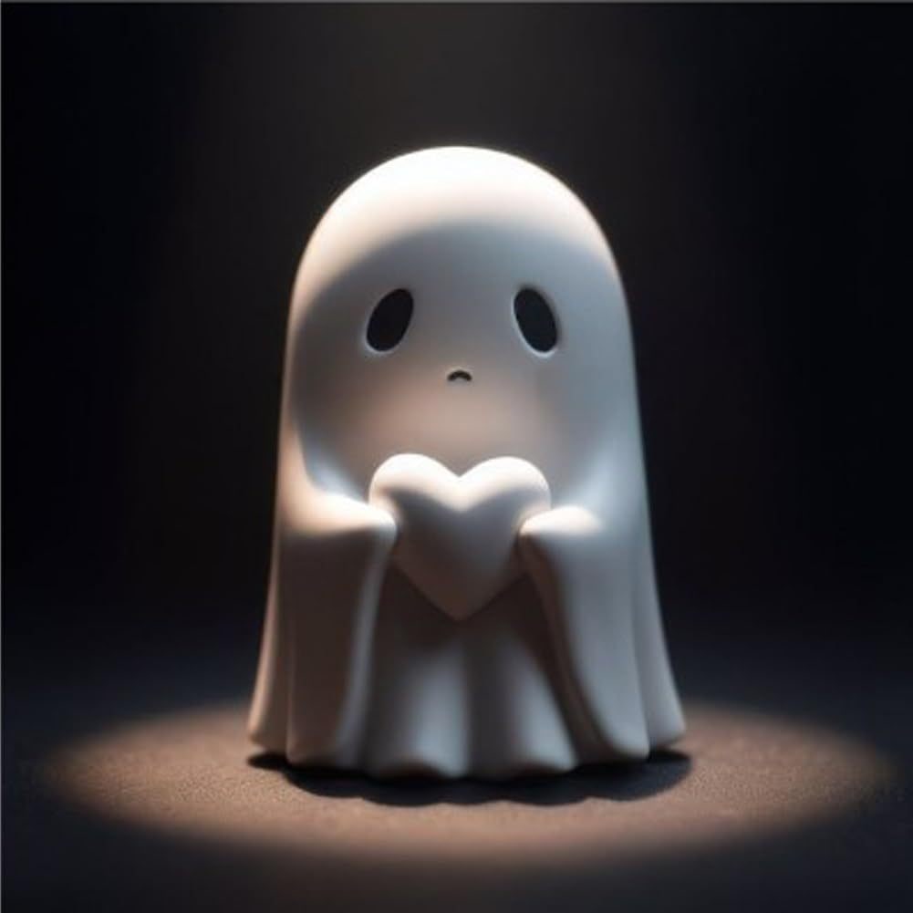 Resin Ghost Figurine Decor with Standing Base for Halloween Home Shelf Decorations Statue - Image 12