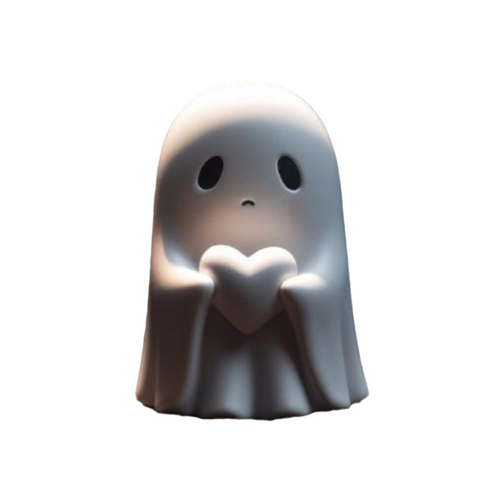 Resin Ghost Figurine Decor with Standing Base for Halloween Home Shelf Decorations Statue - Image 5