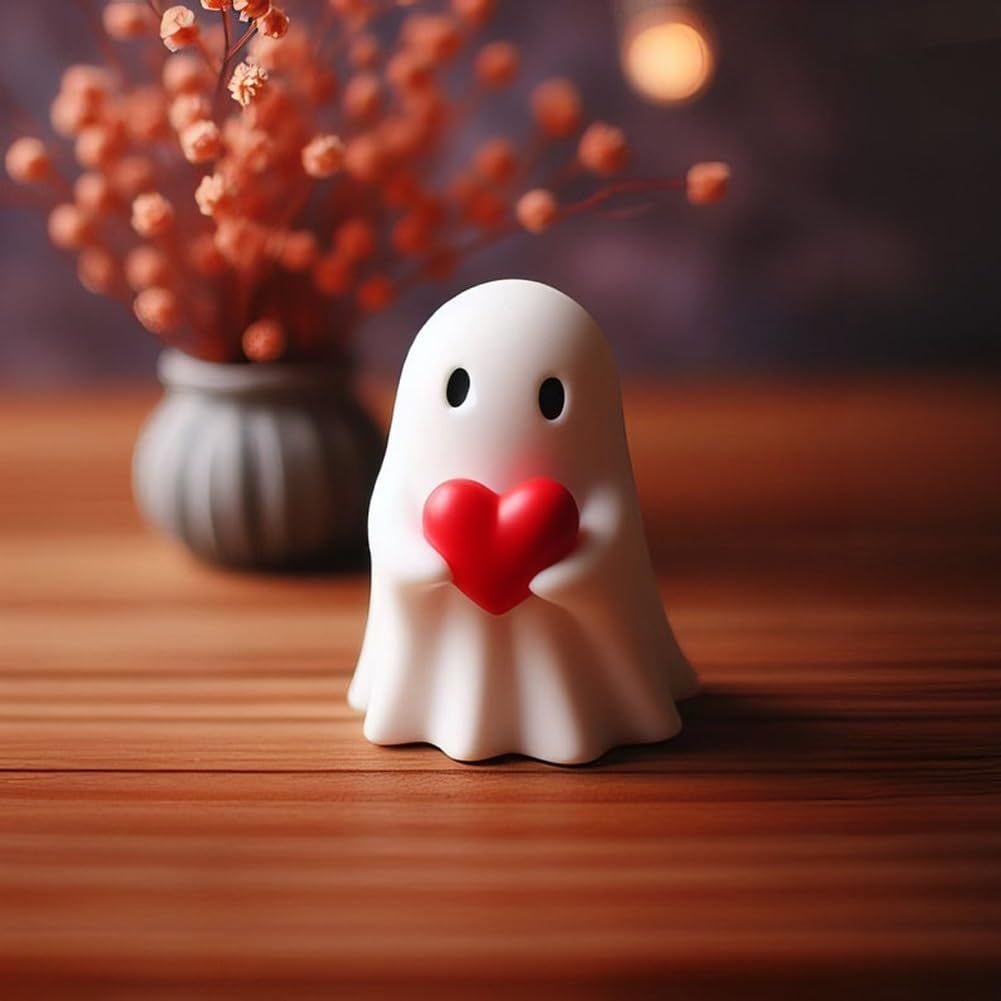 Resin Ghost Figurine Decor with Standing Base for Halloween Home Shelf Decorations Statue - Image 7