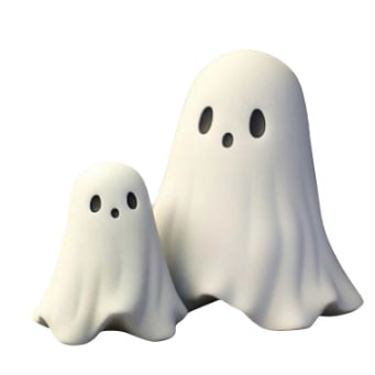 Resin Ghost Figurine Decor with Standing Base for Halloween Home Shelf Decorations Statue - Image 8