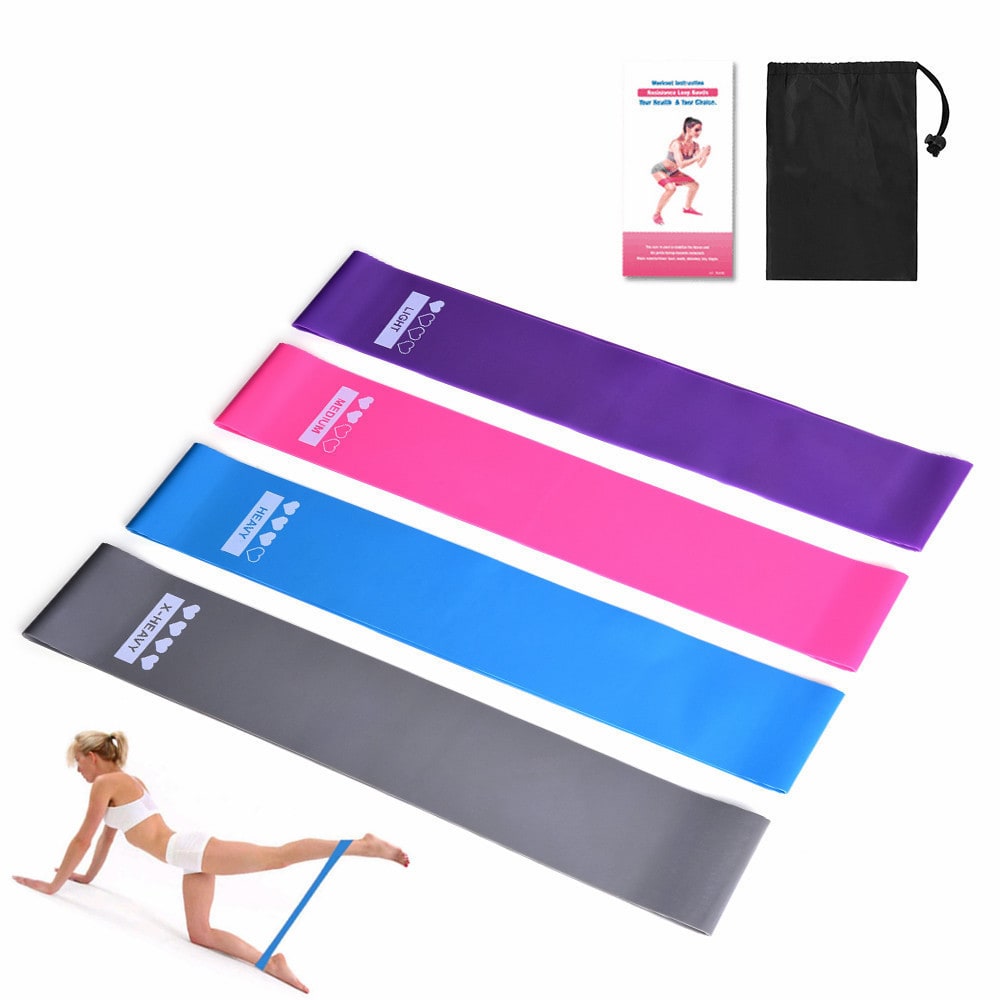 Resistance Bands Exercise Workout Strength Training Loop with Carrying Pouch for Yoga Fitness - Image 4