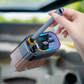 Retractable Car Charger Usb-C with Dual Flat Cables and Digital LED Display - Image 1