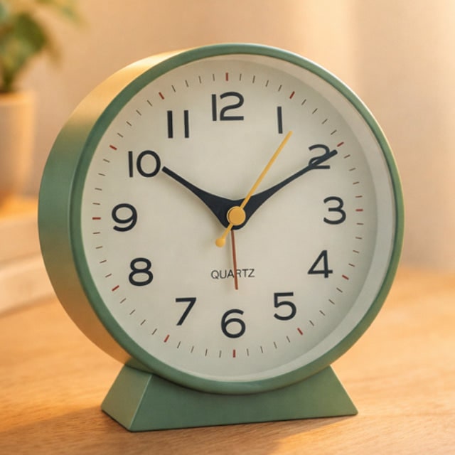 Retro Analog Alarm Clock with Silent Quartz Movement and Backlight - Image 1