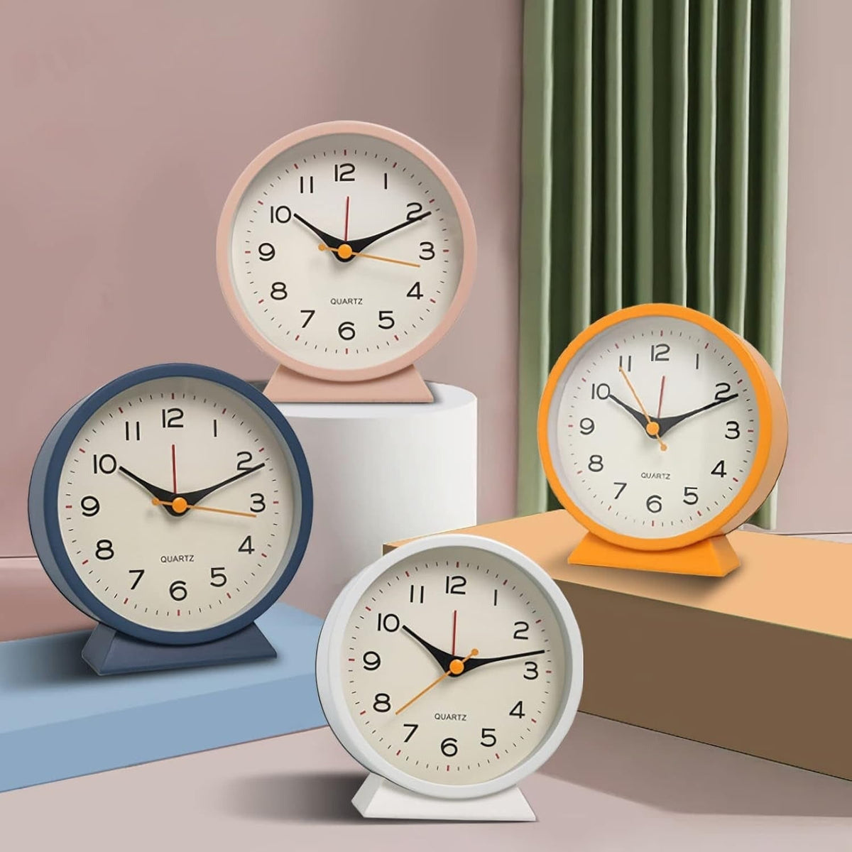 Retro Analog Alarm Clock with Silent Quartz Movement and Backlight - Image 2