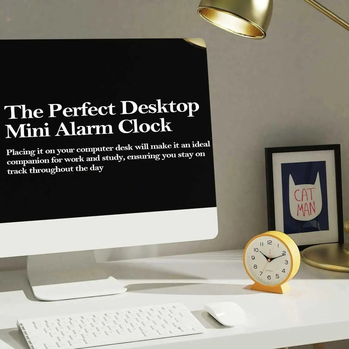 Retro Analog Alarm Clock with Silent Quartz Movement and Backlight - Image 3
