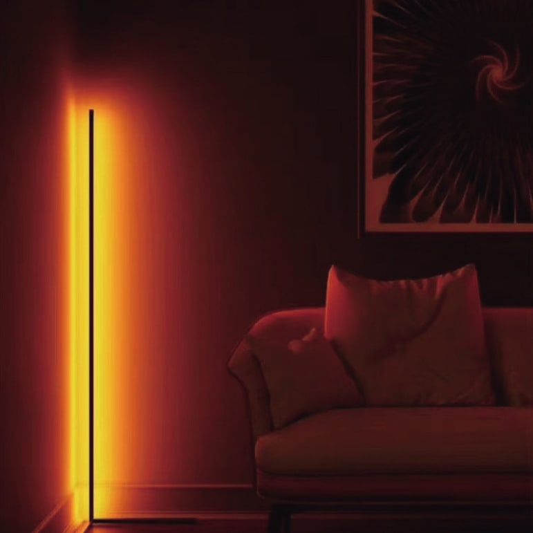 Rgb Corner Floor Lamp with Remote Control and Color Changing LED Ambient Lighting Hanging - Image 3