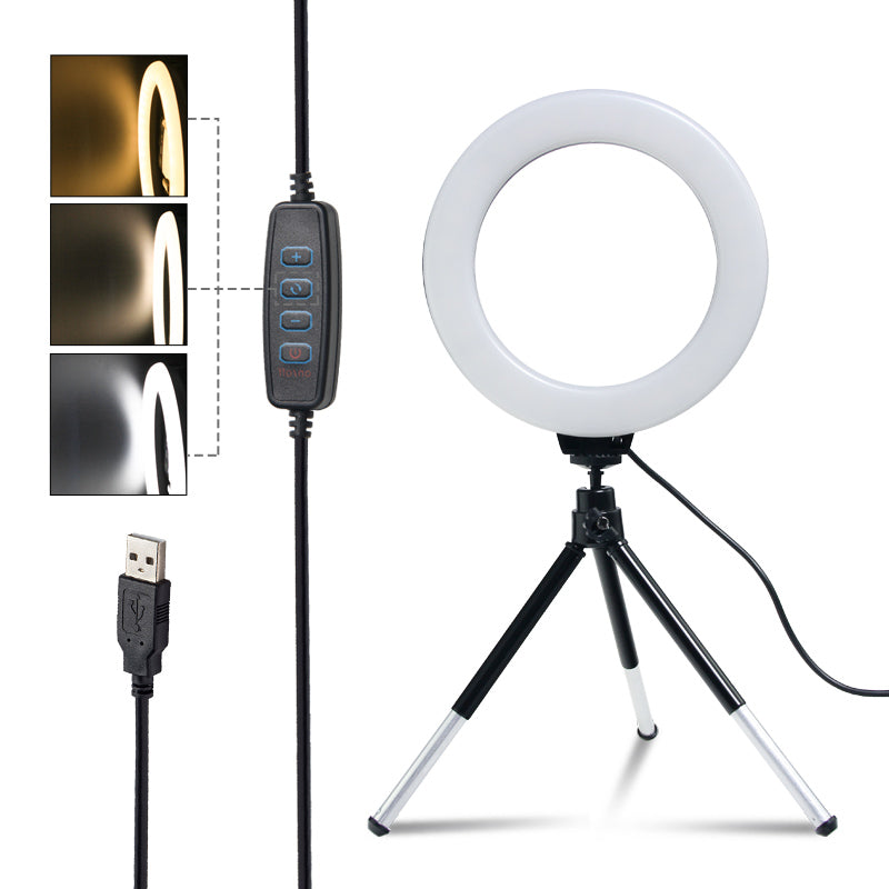 Ring Light for Photography and Video – Adjustable LED Lighting for Content Creation, Selfies and Online Meetings