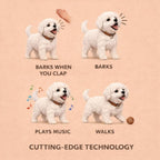 Interactive Plush Maltese Puppy Toy - Realistic Companion Robot