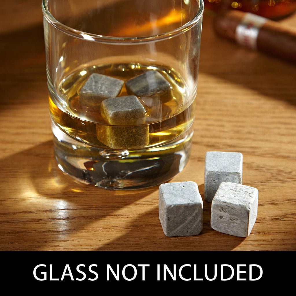 Rocks Whiskey Stones Soapstone Reusable Ice Cubes with Rounded Corners Gift Set - Image 2