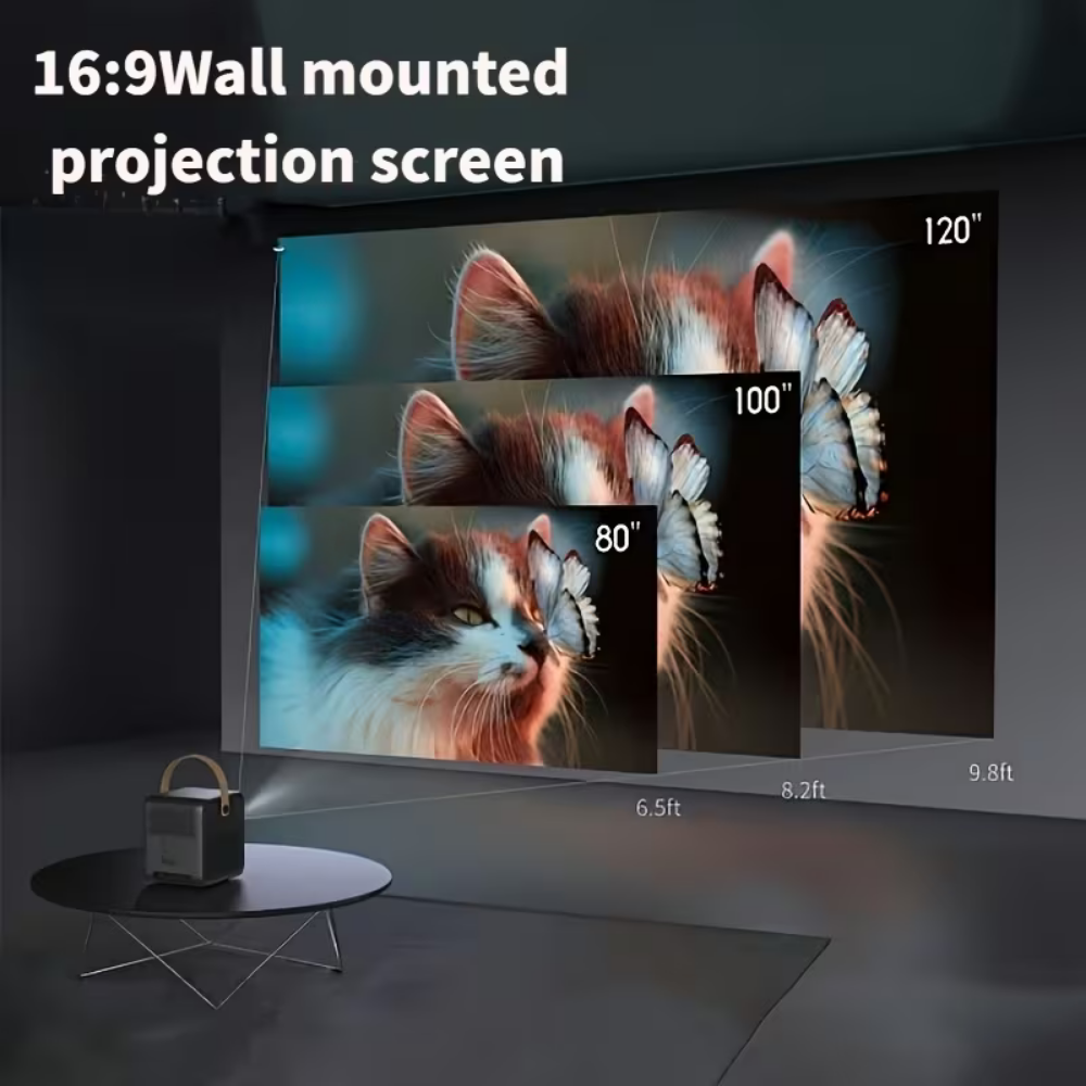Roll Up Projector Screen Support Bars Wall Mounted Hanging Metal Loops Grey - Image 4