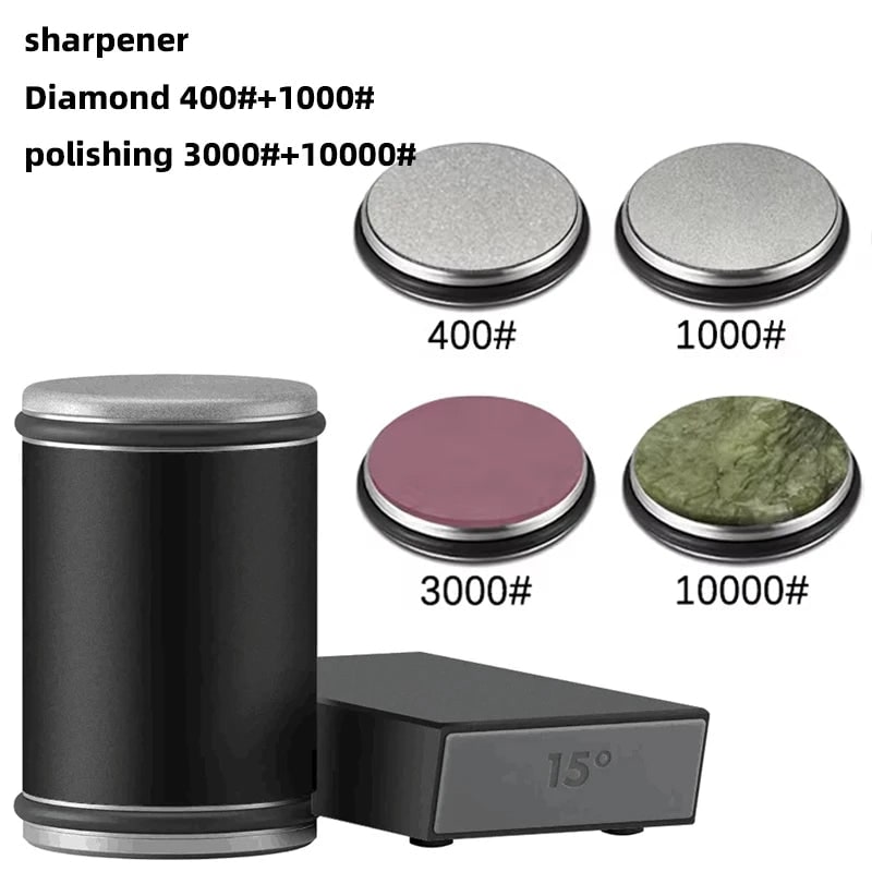 Rolling Knife Sharpener with Manual Diamond-Coated Dual-Angle Magnetic Guide - Image 60