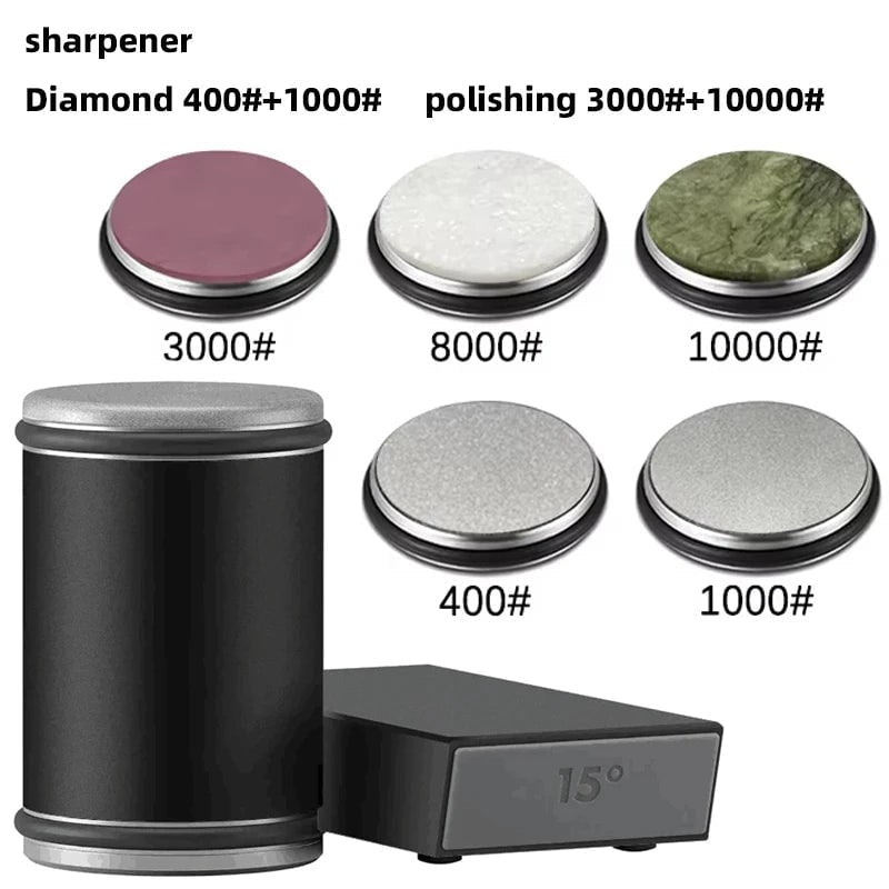 Rolling Knife Sharpener with Manual Diamond-Coated Dual-Angle Magnetic Guide - Image 62