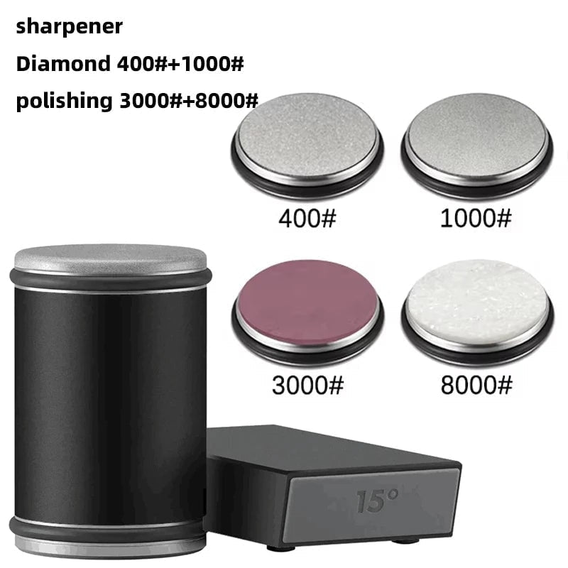 Rolling Knife Sharpener with Manual Diamond-Coated Dual-Angle Magnetic Guide - Image 65