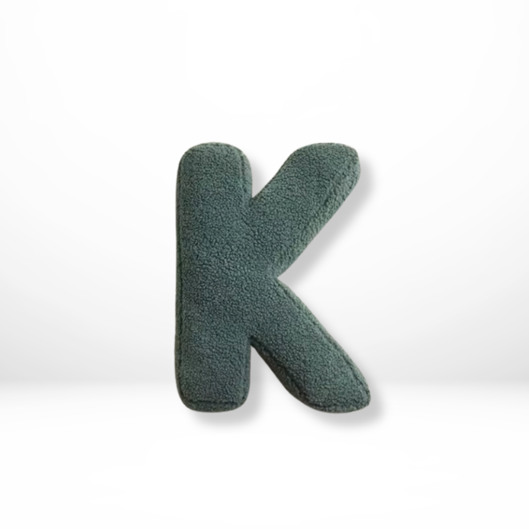 Rounded Edge Letter Pillow Alphabet Shaped Sherpa Plush Throw Decor For Bedroom - Image 12
