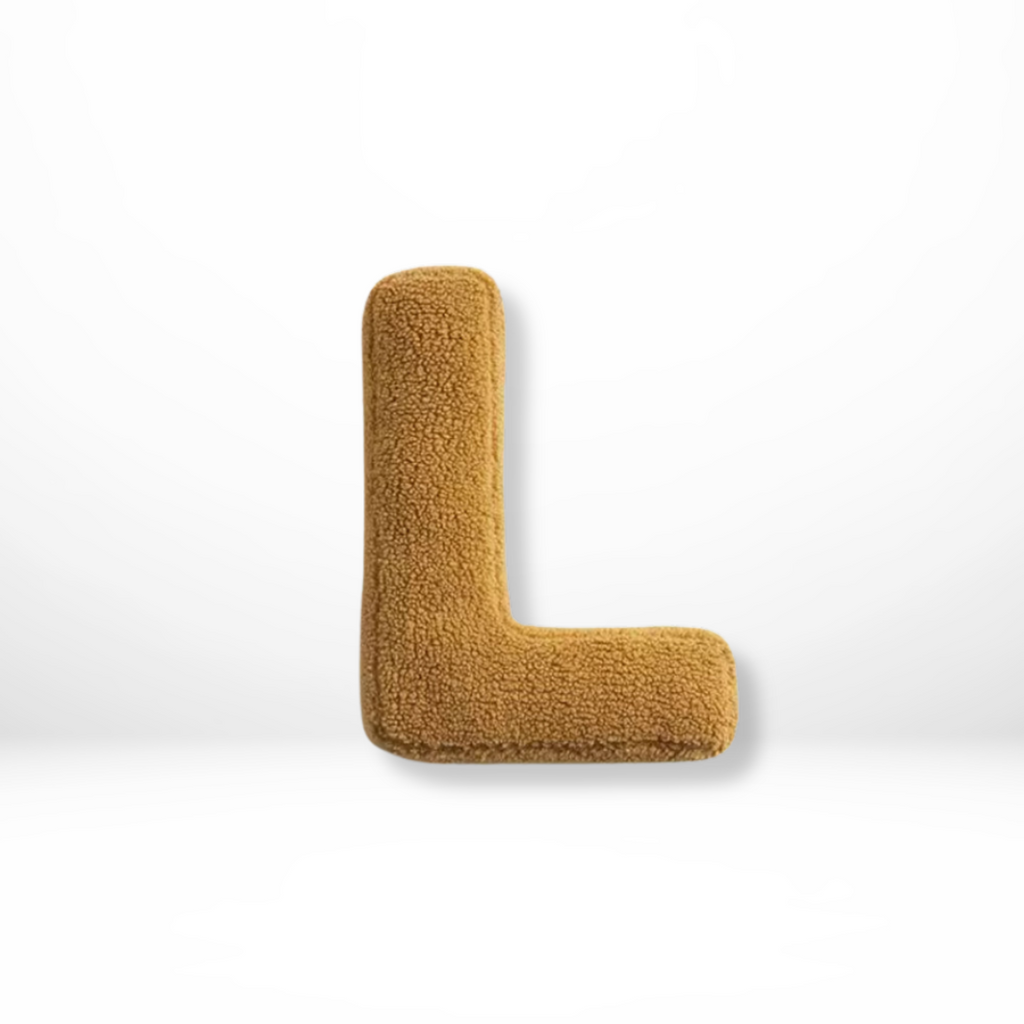 Rounded Edge Letter Pillow Alphabet Shaped Sherpa Plush Throw Decor For Bedroom - Image 13