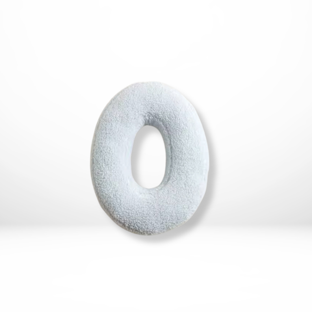 Rounded Edge Letter Pillow Alphabet Shaped Sherpa Plush Throw Decor For Bedroom - Image 16