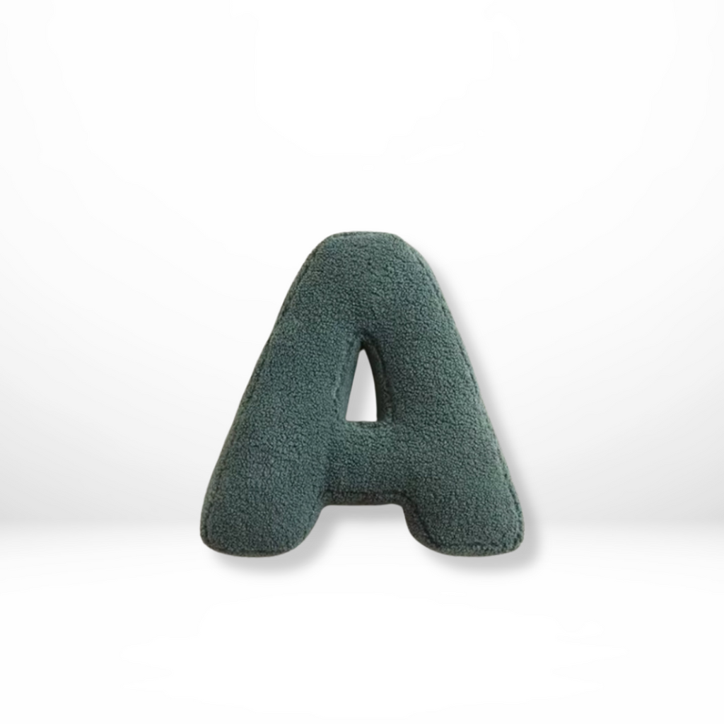 Rounded Edge Letter Pillow Alphabet Shaped Sherpa Plush Throw Decor For Bedroom - Image 2