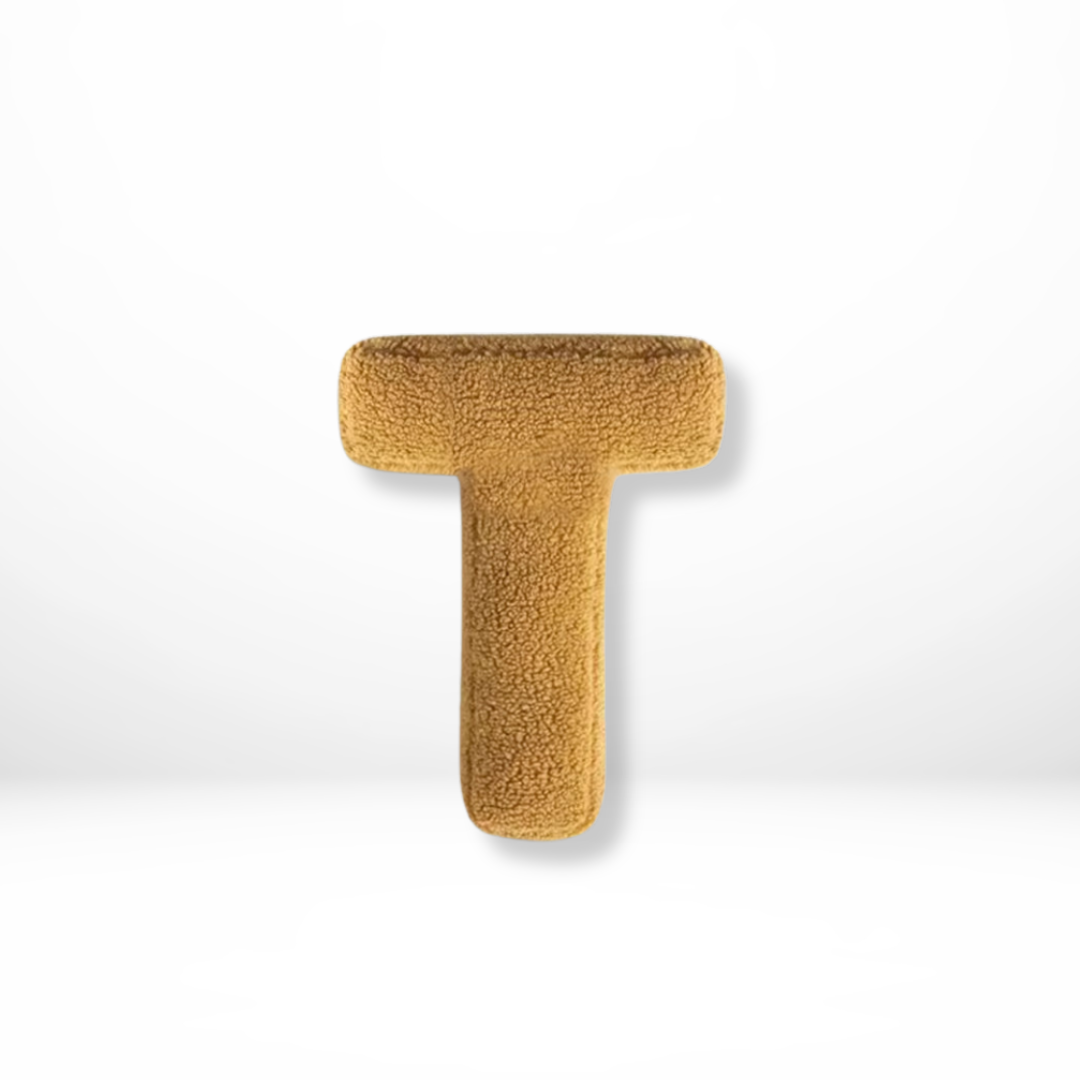 Rounded Edge Letter Pillow Alphabet Shaped Sherpa Plush Throw Decor For Bedroom - Image 21