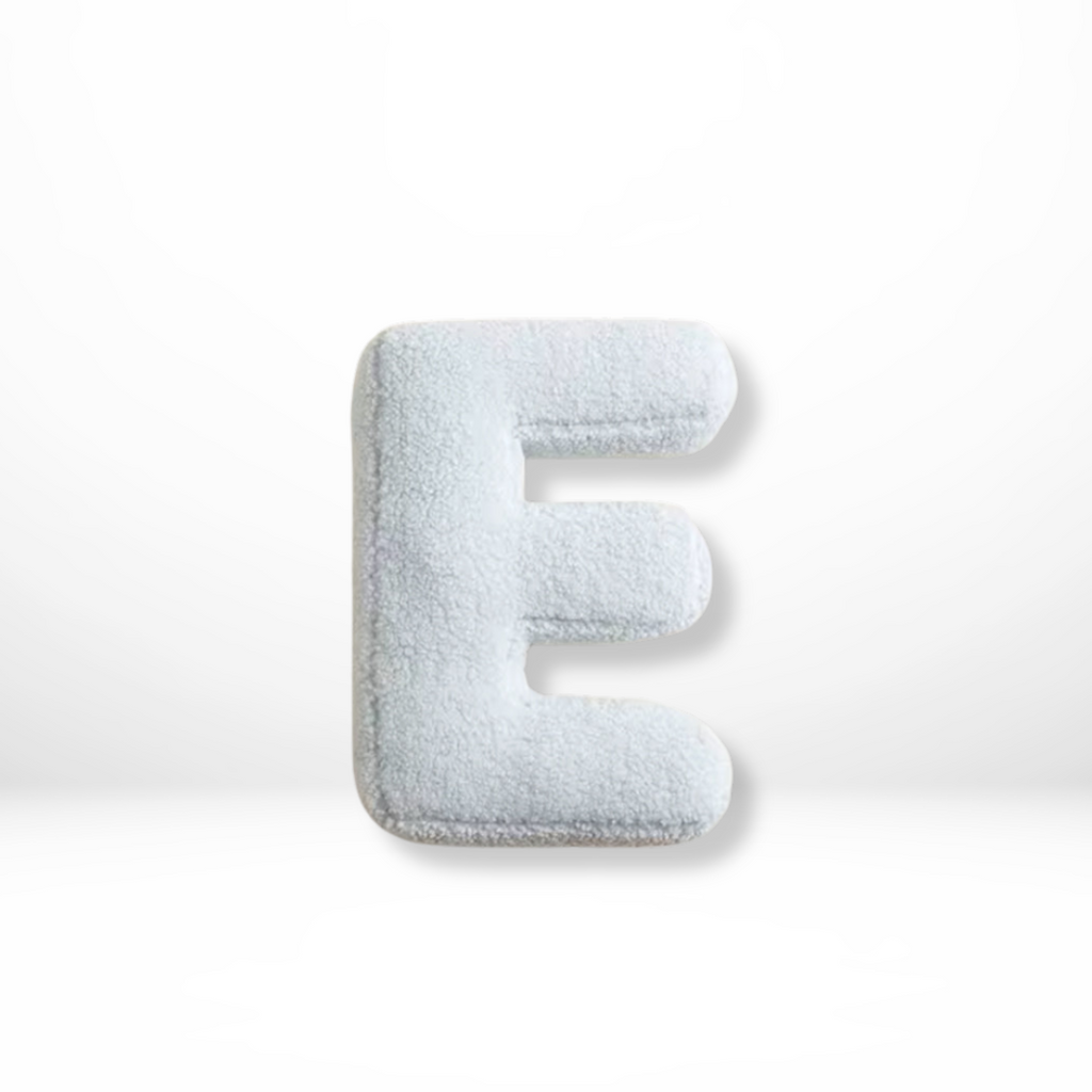 Rounded Edge Letter Pillow Alphabet Shaped Sherpa Plush Throw Decor For Bedroom - Image 6