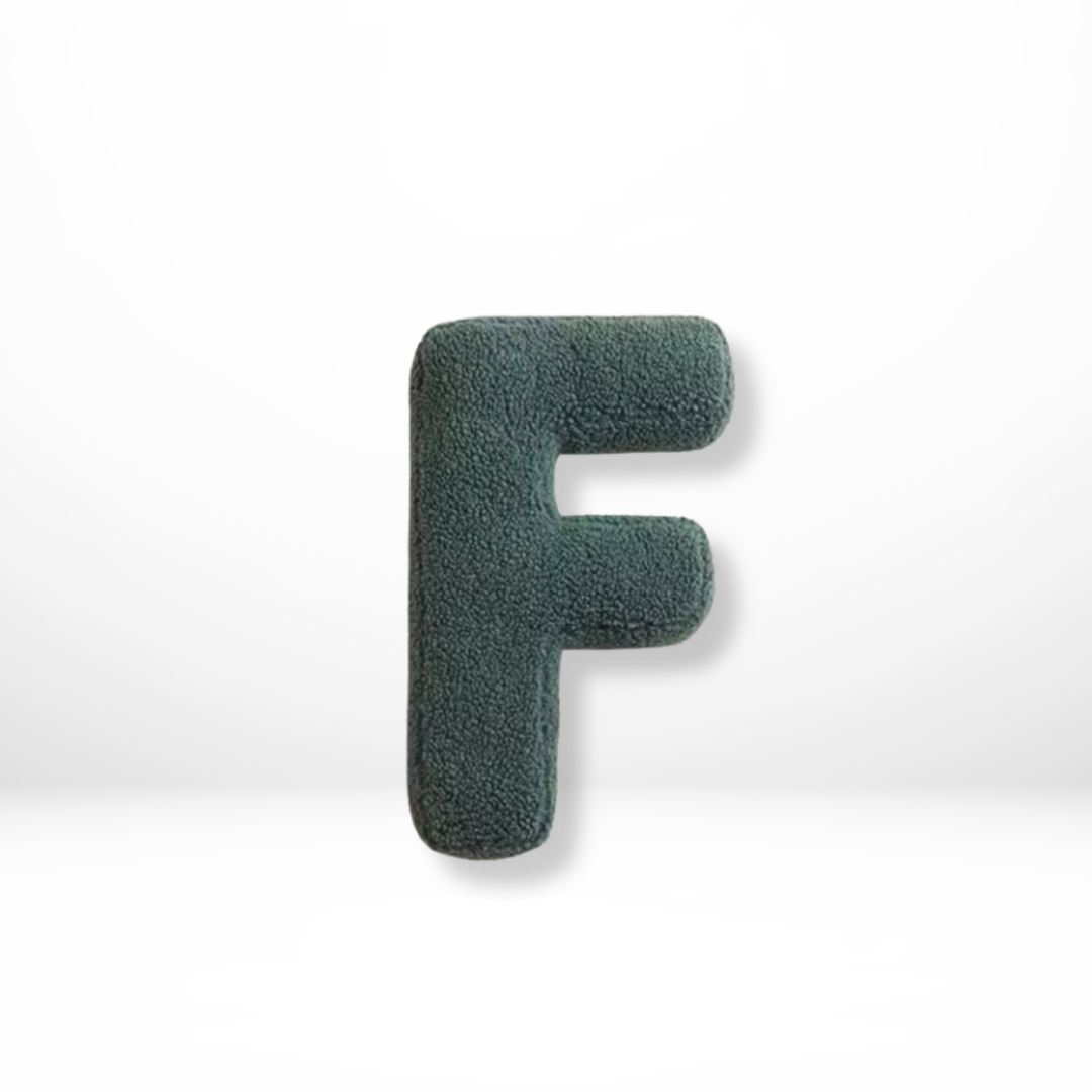 Rounded Edge Letter Pillow Alphabet Shaped Sherpa Plush Throw Decor For Bedroom - Image 7