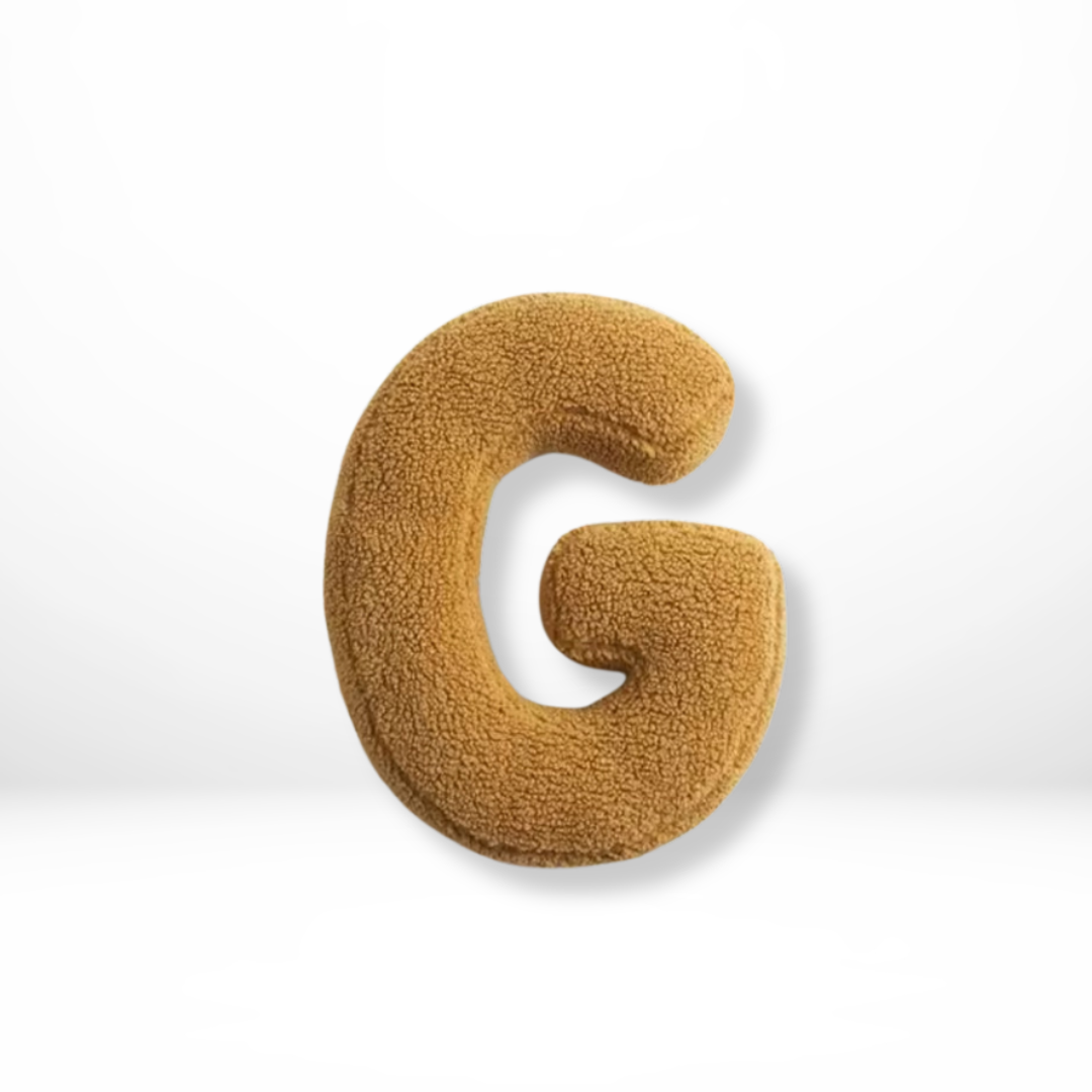 Rounded Edge Letter Pillow Alphabet Shaped Sherpa Plush Throw Decor For Bedroom - Image 8